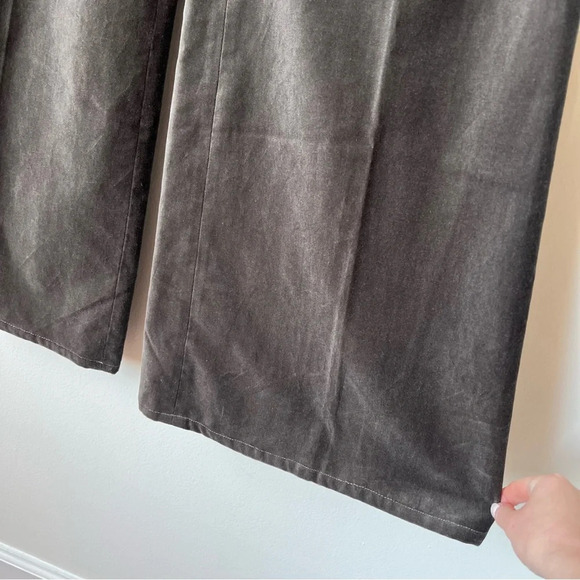 NWT Vintage Peter Som Green Velvet Wide Leg Trousers - Picture 3 of 7